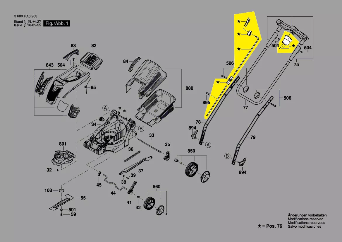 Interrupteur réf. F 016 F04 519 Bosch